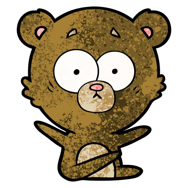 Vector Ilustración Dibujos Animados Oso Sorprendido — Vector de stock