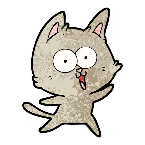 Εικονογράφηση Διάνυσμα Αστεία Κινούμενα Σχέδια Γάτας — Διανυσματικό Αρχείο