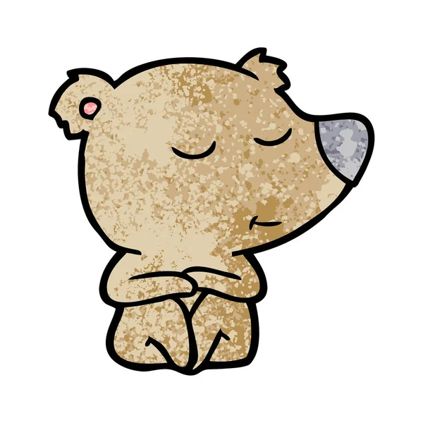 Vektor Illustration Des Bären Cartoon Figur — Stockvektor