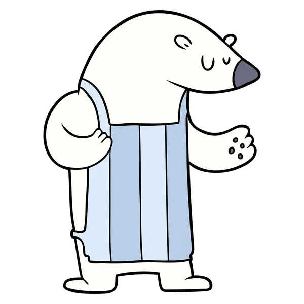 Dibujos Animados Polar Oso Chef — Archivo Imágenes Vectoriales