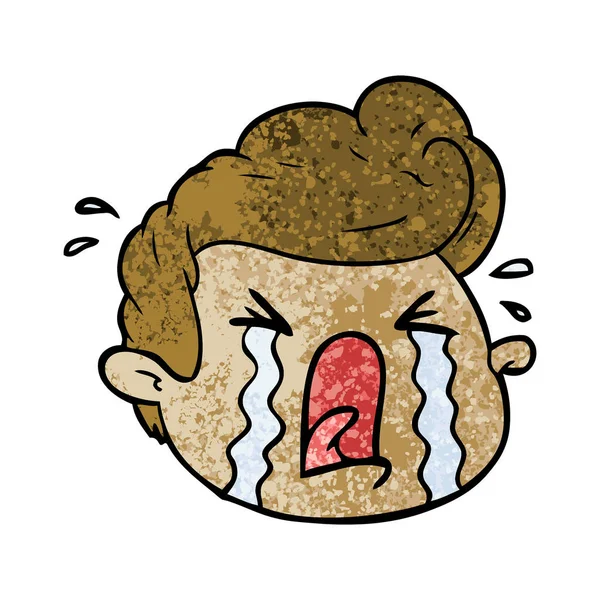 ベクトル漫画泣いている男の子のイラスト — ストックベクタ
