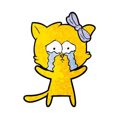 Çizgi film kedisinin vektör çizimi