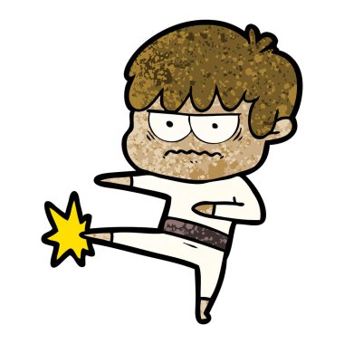 rahatsız çizgi film çocuk vektör çizim