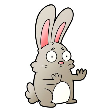 Çizgi film tavşanının vektör çizimi