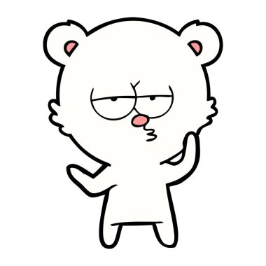 Kutup Ayısı Çizgi Filminin Vektör İllüstrasyonu