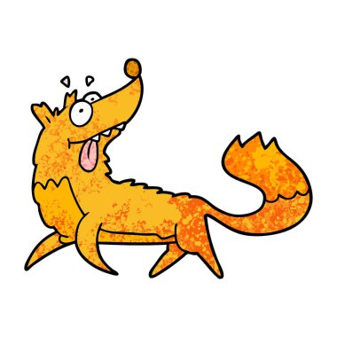 Tilki çizgi film karakteri vektör çizim