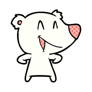 Kutup Ayısı Çizgi Filminin Vektör İllüstrasyonu