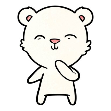 Kutup Ayısı Çizgi Filminin Vektör İllüstrasyonu