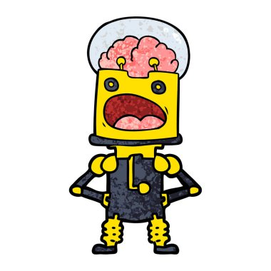 Çizgi film robotunun vektör çizimi