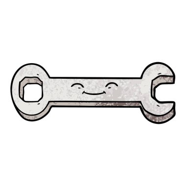 vektör çizim karikatür somun anahtarı