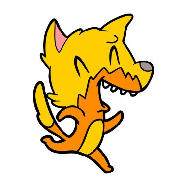 Tilki çizgi film karakteri vektör çizim