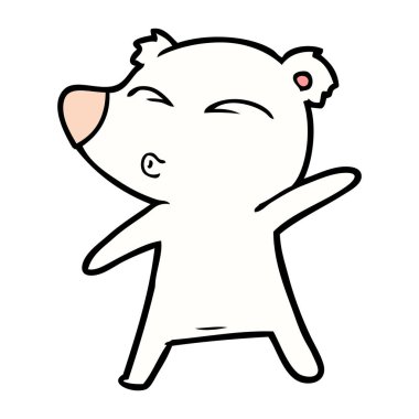 Kutup Ayısı Çizgi Filminin Vektör İllüstrasyonu