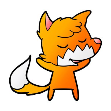 Tilki çizgi film karakteri vektör çizim