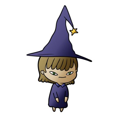 Çizgi filmdeki kadının vektör çizimi