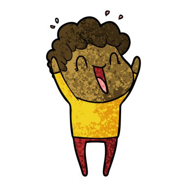 vektör çizim karikatür mutlu adam