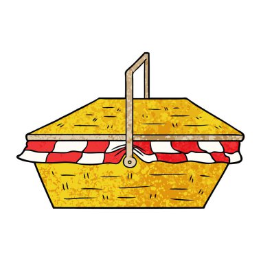 vektör çizim karikatür piknik sepeti