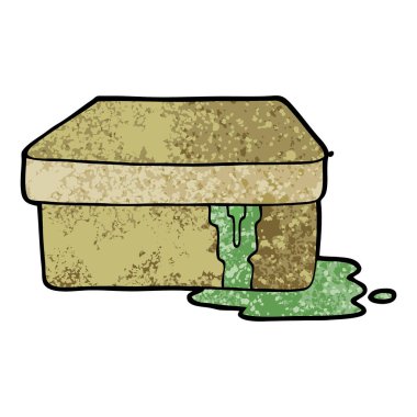 çizgi film kutusu çamur ile