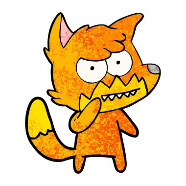 vektör çizim karikatür sırıtan Fox