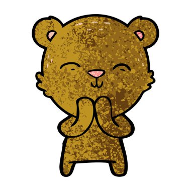 ayı çizgi film karakteri vektör çizim 