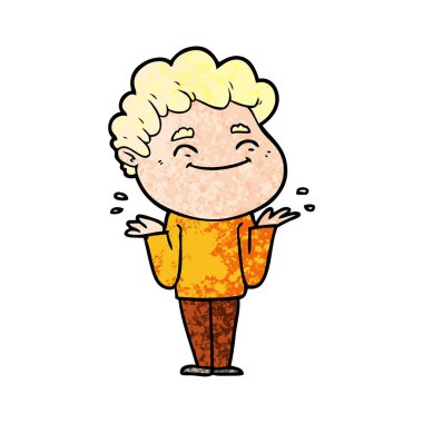 vektör çizim karikatür dostça adam 