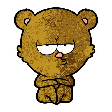 ayı çizgi film karakteri vektör çizim 