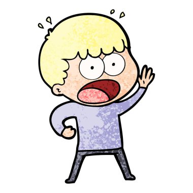 vektör çizim karikatür dostum şok