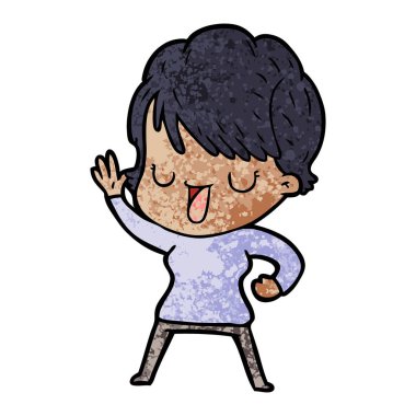 vektör çizim karikatür kadın söz