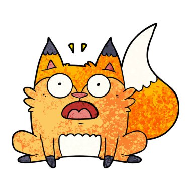 vektör çizim karikatür ürküyor fox