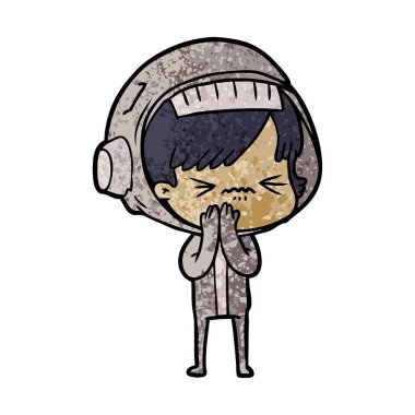 kızgın çizgi film alan kız