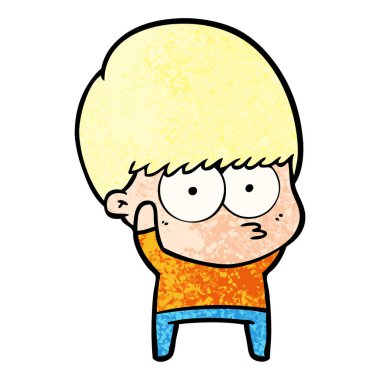 gergin çizgi film çocuk vektör çizim