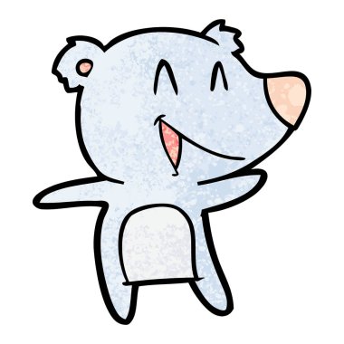  ayı karikatür gülen vektör çizim