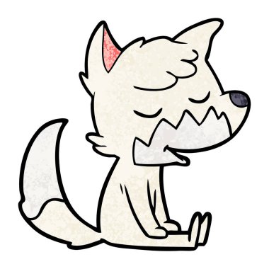 Dostu karikatür oturma fox