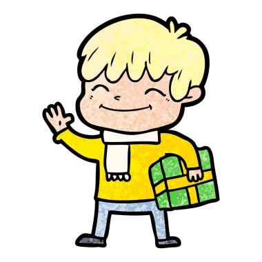 vektör çizim karikatür mutlu çocuk