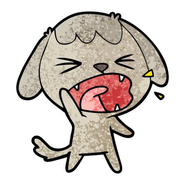 sevimli çizgi köpek havlıyor