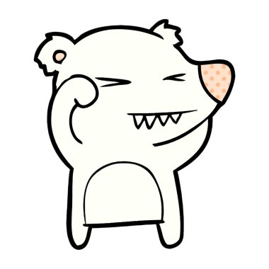 Kutup Ayısı Çizgi Filminin Vektör İllüstrasyonu