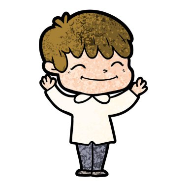 vektör çizim karikatür mutlu çocuk