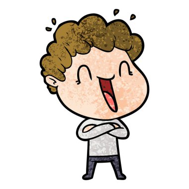 vektör çizim karikatür mutlu adam