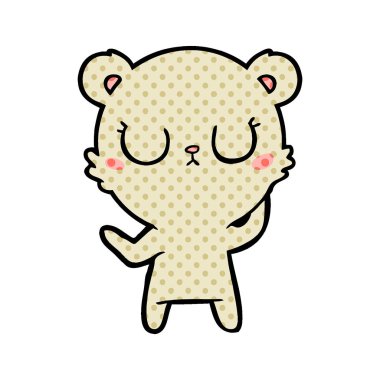 ayı çizgi film karakteri vektör çizim 