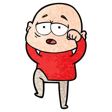 yorgun kel adam çizgi film