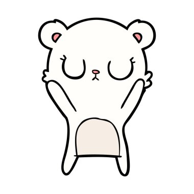 Kutup Ayısı Çizgi Filminin Vektör İllüstrasyonu