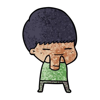 vektör çizim karikatür kendini beğenmiş çocuk