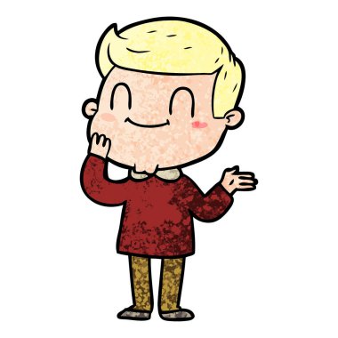 vektör çizim karikatür dostça adam 