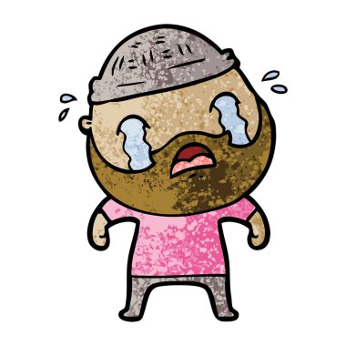 sakallı adam ağlıyor çizgi film