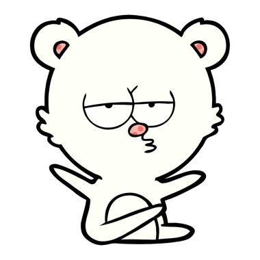 Kutup Ayısı Çizgi Filminin Vektör İllüstrasyonu