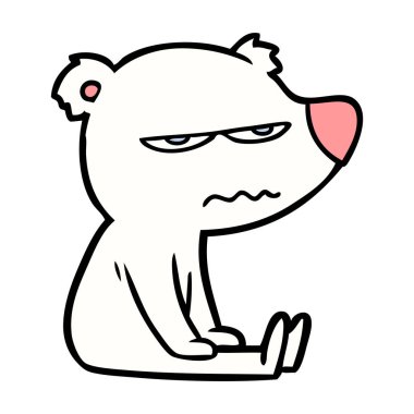 Kutup Ayısı Çizgi Filminin Vektör İllüstrasyonu