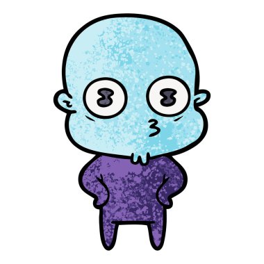 çizgi film garip kel uzay adamı