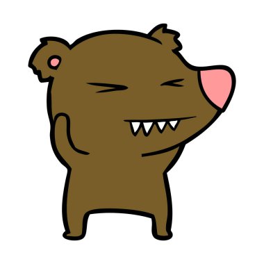 ayı çizgi film karakteri vektör çizim 