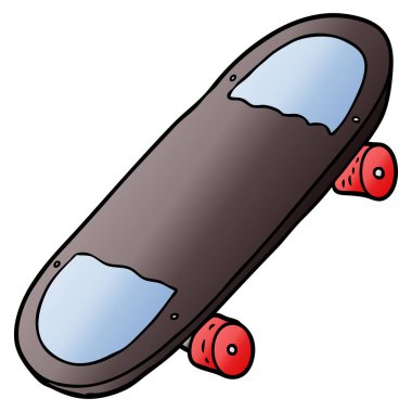 vektör çizim karikatür kaykay