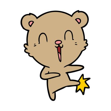 ayı çizgi film karakteri vektör çizim 