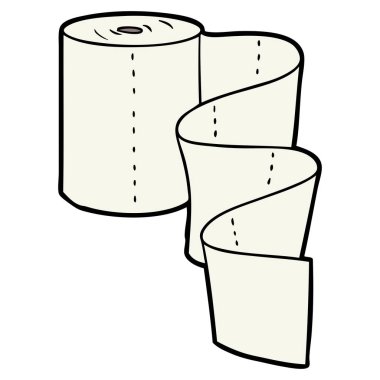 çizgi film mutfak rulo vektör çizim 